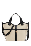 Kadın Bej Uzun Askılı Kumaş Kol Çantası | Derimod Kadın Bej Uzun Askılı Kumaş Kol Çantası | Derimod