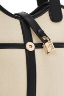 Kadın Bej Uzun Askılı Kumaş Kol Çantası | Derimod Kadın Bej Uzun Askılı Kumaş Kol Çantası | Derimod