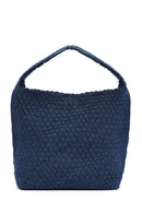 Women's Blue Long Strap Fabric Shoulder Bag | Derimod Women's Blue Long Strap Fabric Shoulder Bag | Derimod