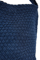 Women's Blue Long Strap Fabric Shoulder Bag | Derimod Women's Blue Long Strap Fabric Shoulder Bag | Derimod