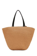 Kadın Bej Hasır Omuz Çantası | Derimod Kadın Bej Hasır Omuz Çantası | Derimod