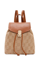 Women's Beige Straw Backpack | Derimod Women's Beige Straw Backpack | Derimod