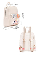 Women's White Printed Backpack | Derimod Women's White Printed Backpack | Derimod