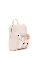 Women's White Printed Backpack | Derimod Women's White Printed Backpack | Derimod