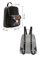 Kadın Siyah Baskılı Sırt Çantası | Derimod Kadın Siyah Baskılı Sırt Çantası | Derimod