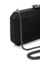 Kadın Siyah Uzun Zincir Askılı Taşlı Portföy Çanta | Derimod Kadın Siyah Uzun Zincir Askılı Taşlı Portföy Çanta | Derimod