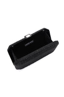 Kadın Siyah Uzun Zincir Askılı Taşlı Portföy Çanta | Derimod Kadın Siyah Uzun Zincir Askılı Taşlı Portföy Çanta | Derimod