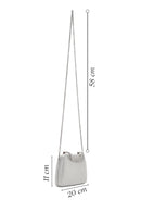 Kadın Gümüş Uzun Zincir Askılı Taşlı Portföy Çanta | Derimod Kadın Gümüş Uzun Zincir Askılı Taşlı Portföy Çanta | Derimod