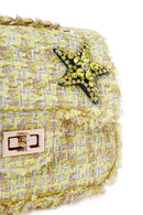 Women's Yellow Long Strap Shoulder Bag with Accessories | Derimod Women's Yellow Long Strap Shoulder Bag with Accessories | Derimod