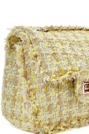 Women's Yellow Long Strap Shoulder Bag with Accessories | Derimod Women's Yellow Long Strap Shoulder Bag with Accessories | Derimod