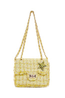 Women's Yellow Long Strap Shoulder Bag with Accessories | Derimod Women's Yellow Long Strap Shoulder Bag with Accessories | Derimod