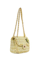 Women's Yellow Long Strap Shoulder Bag with Accessories | Derimod Women's Yellow Long Strap Shoulder Bag with Accessories | Derimod