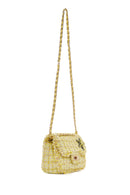 Women's Yellow Long Strap Shoulder Bag with Accessories | Derimod Women's Yellow Long Strap Shoulder Bag with Accessories | Derimod