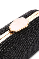 Kadın Siyah Uzun Zincir Askılı Örgü Abiye Çanta | Derimod Kadın Siyah Uzun Zincir Askılı Örgü Abiye Çanta | Derimod