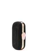 Kadın Siyah Uzun Zincir Askılı Örgü Abiye Çanta | Derimod Kadın Siyah Uzun Zincir Askılı Örgü Abiye Çanta | Derimod