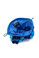Women's Blue Long Chain Strap Sequin Evening Bag | Derimod Women's Blue Long Chain Strap Sequin Evening Bag | Derimod