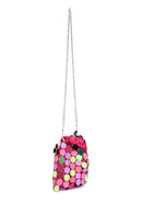 Women's Multi-Colored Long Chain Strap Sequin Evening Bag | Derimod Women's Multi-Colored Long Chain Strap Sequin Evening Bag | Derimod