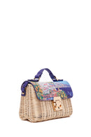 Women's Multi-Colored Long Strap Straw Crossbody Bag | Derimod Women's Multi-Colored Long Strap Straw Crossbody Bag | Derimod