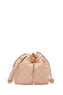 Kadın Bej Uzun Askılı Kapitone Çapraz Çanta | Derimod Kadın Bej Uzun Askılı Kapitone Çapraz Çanta | Derimod