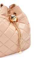 Kadın Bej Uzun Askılı Kapitone Çapraz Çanta | Derimod Kadın Bej Uzun Askılı Kapitone Çapraz Çanta | Derimod