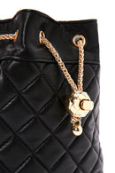 Kadın Siyah Uzun Askılı Kapitone Çapraz Çanta | Derimod Kadın Siyah Uzun Askılı Kapitone Çapraz Çanta | Derimod