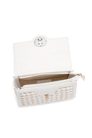 Kadın Beyaz Uzun Zincir Askılı Örgü Çapraz Çanta | Derimod Kadın Beyaz Uzun Zincir Askılı Örgü Çapraz Çanta | Derimod