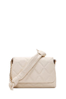 Kadın Krem Kapitone Omuz Çantası | Derimod Kadın Krem Kapitone Omuz Çantası | Derimod