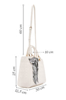 Kadın Krem Uzun Askılı Kapitone Kol Çantası | Derimod Kadın Krem Uzun Askılı Kapitone Kol Çantası | Derimod