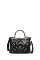 Women's Black Long Strap Quilted Handbag | Derimod Women's Black Long Strap Quilted Handbag | Derimod