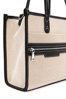 Kadın Bej Uzun Askılı Kumaş Kol Çantası | Derimod Kadın Bej Uzun Askılı Kumaş Kol Çantası | Derimod