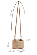 Kadın Bej Uzun Askılı Hasır Kol Çantası | Derimod Kadın Bej Uzun Askılı Hasır Kol Çantası | Derimod