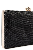 Kadın Siyah Uzun Zincir Askılı Taşlı Portföy Çanta | Derimod Kadın Siyah Uzun Zincir Askılı Taşlı Portföy Çanta | Derimod