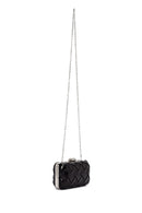 Women's Black Long Chain Strap Knitted Patterned Crossbody Bag | Derimod Women's Black Long Chain Strap Knitted Patterned Crossbody Bag | Derimod