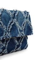 Women's Blue Jean Long Chain Strap Clutch Bag | Derimod Women's Blue Jean Long Chain Strap Clutch Bag | Derimod