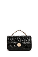 Women's Black Long Strap Quilted Crossbody Bag | Derimod Women's Black Long Strap Quilted Crossbody Bag | Derimod