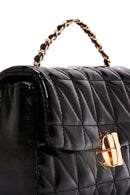 Women's Black Long Strap Quilted Crossbody Bag | Derimod Women's Black Long Strap Quilted Crossbody Bag | Derimod