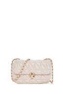 Kadın Krem Uzun Askılı Kapitone Çapraz Çanta | Derimod Kadın Krem Uzun Askılı Kapitone Çapraz Çanta | Derimod