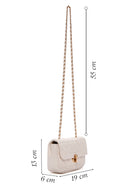 Women's Cream Long Strap Quilted Crossbody Bag | Derimod Women's Cream Long Strap Quilted Crossbody Bag | Derimod