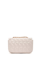 Women's Cream Long Strap Quilted Crossbody Bag | Derimod Women's Cream Long Strap Quilted Crossbody Bag | Derimod