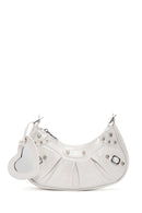 Kadın Beyaz Uzun Askılı Kroko Desenli Omuz Çantası | Derimod Kadın Beyaz Uzun Askılı Kroko Desenli Omuz Çantası | Derimod