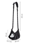 Kadın Siyah Uzun Askılı Kroko Desenli Omuz Çantası | Derimod Kadın Siyah Uzun Askılı Kroko Desenli Omuz Çantası | Derimod