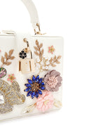 Kadın Beyaz Uzun Zincir Askılı Taşlı Çapraz Çanta | Derimod Kadın Beyaz Uzun Zincir Askılı Taşlı Çapraz Çanta | Derimod