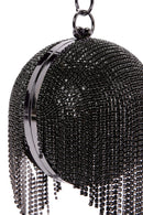 Kadın Siyah Uzun Zincir Askılı Taşlı Çapraz Çanta | Derimod Kadın Siyah Uzun Zincir Askılı Taşlı Çapraz Çanta | Derimod