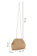 Women's Gold Long Chain Strap Stone Cross Bag | Derimod Women's Gold Long Chain Strap Stone Cross Bag | Derimod