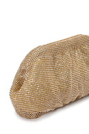 Women's Gold Long Chain Strap Stone Cross Bag | Derimod Women's Gold Long Chain Strap Stone Cross Bag | Derimod