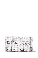 Women's Silver Long Chain Strap Sequin Cross Bag | Derimod Women's Silver Long Chain Strap Sequin Cross Bag | Derimod