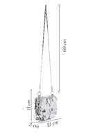 Women's Silver Long Chain Strap Sequin Cross Bag | Derimod Women's Silver Long Chain Strap Sequin Cross Bag | Derimod