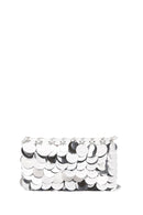 Women's Silver Long Chain Strap Sequin Cross Bag | Derimod Women's Silver Long Chain Strap Sequin Cross Bag | Derimod