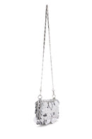 Women's Silver Long Chain Strap Sequin Cross Bag | Derimod Women's Silver Long Chain Strap Sequin Cross Bag | Derimod