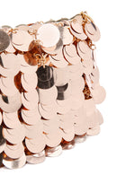 Women's Gold Long Chain Strap Sequin Crossbody Bag | Derimod Women's Gold Long Chain Strap Sequin Crossbody Bag | Derimod